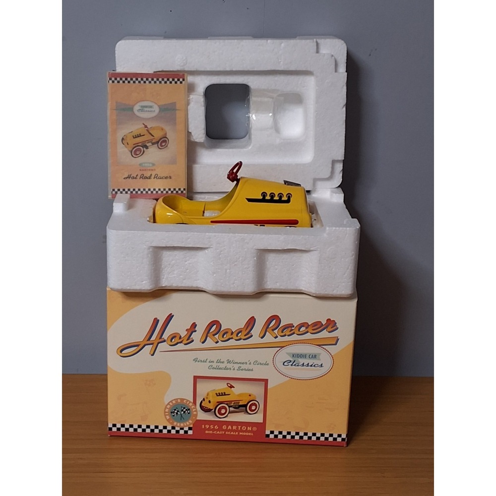 Vintage Hallmark Kiddie Car Classics 1956 GARTON Hot Rod Racer Pedal Car NIB